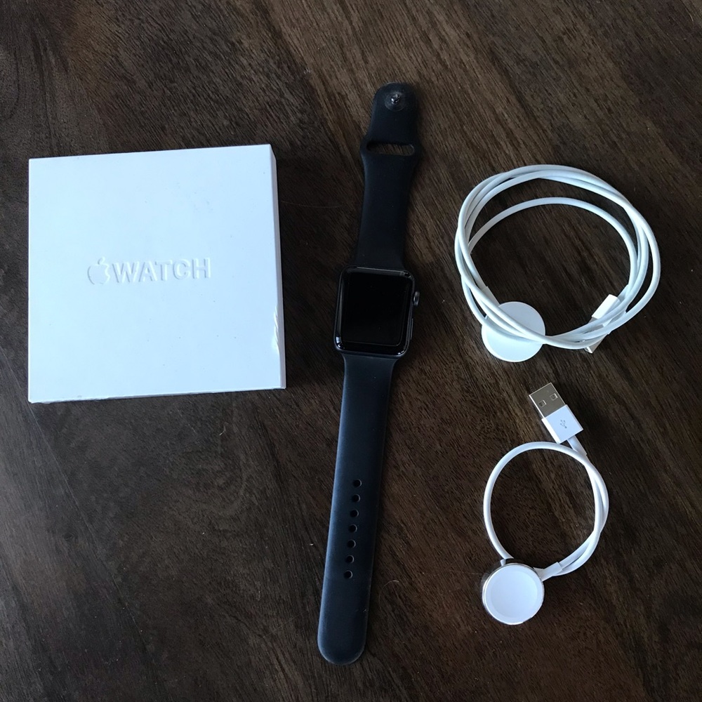 Apple Watch Series 2 with black sports band